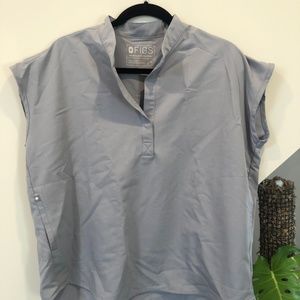 Figs Rafaela Grey Scrub Top